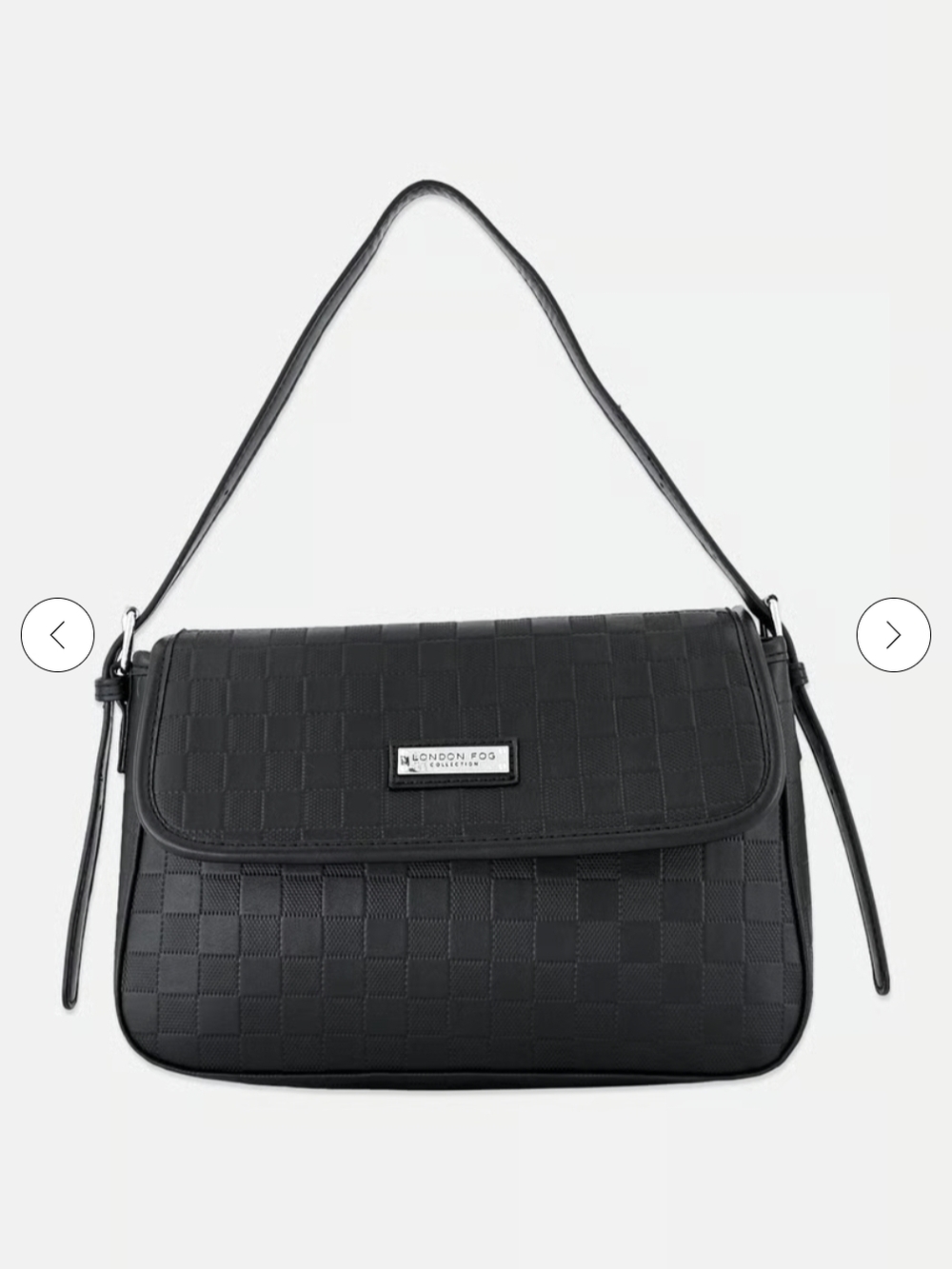 London Fog Black Quilted Shoulder Bag